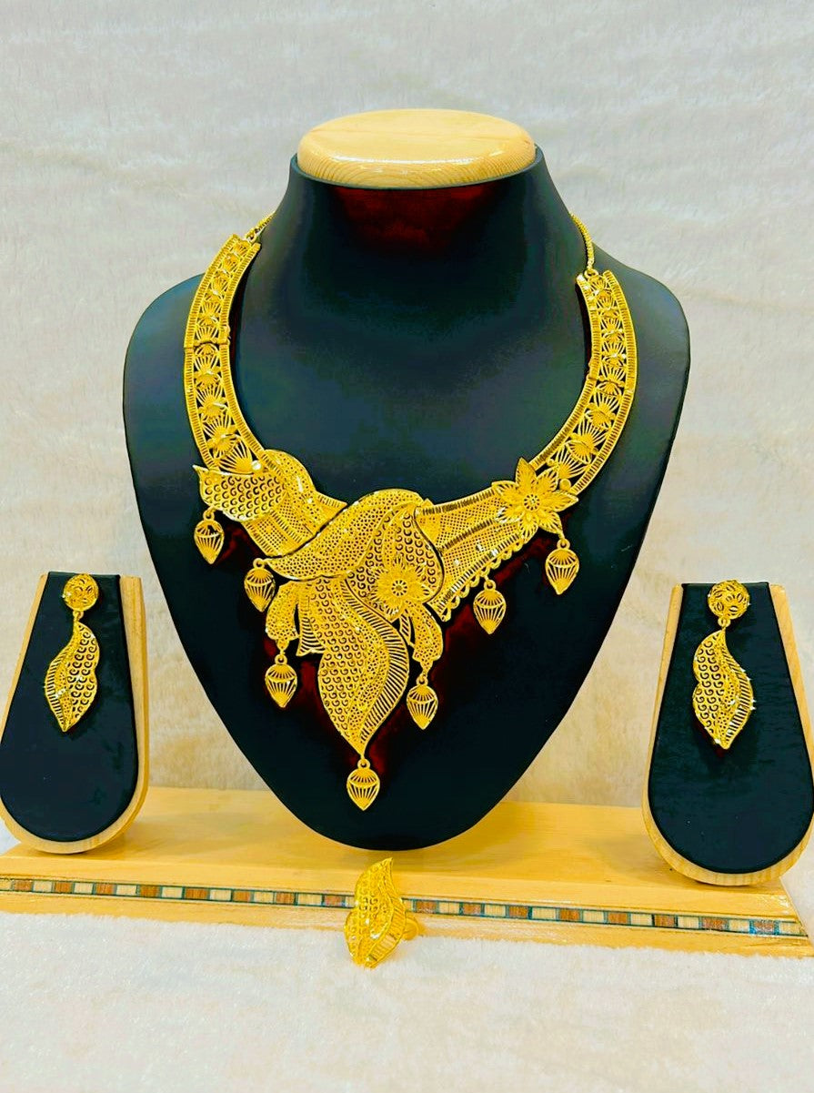 DAMSEL High Quality Gold-plated Necklace and Earrings